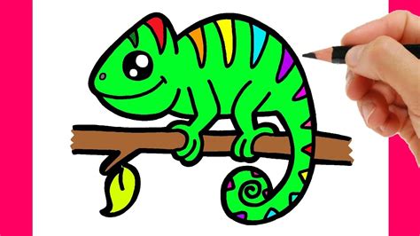 How To Draw A Chameleon Easy Step By Step How To Draw A Chameleon