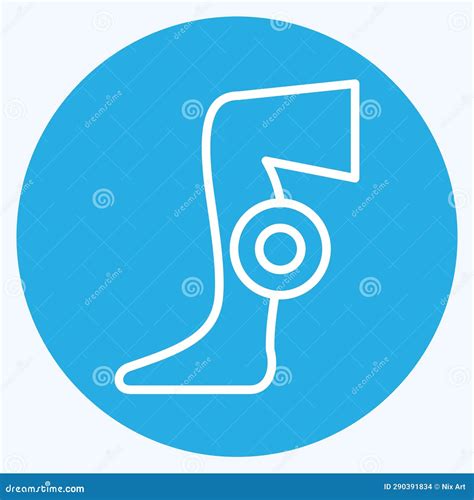 Icon Foot Pain Related To Body Ache Symbol Blue Eyes Style Simple