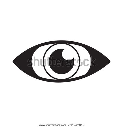 Eye Logo Icon Black White Vector Stock Vector (Royalty Free) 2220626015 ...