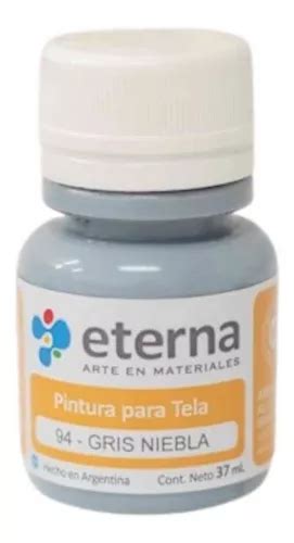 Pinturas Para Tela 37 Ml Eterna En La Plata Color Del Óleo 94 Gris