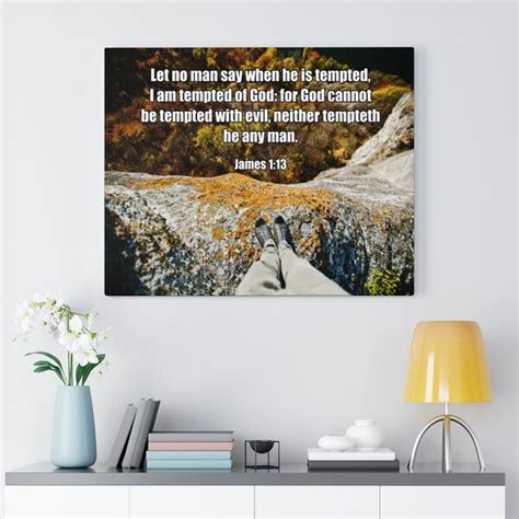 Trinx Scripture Canvas God Cannot Be Tempted James Christian Wall