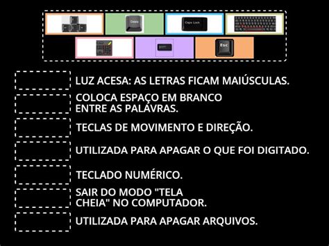 TECLAS DO TECLADO Match Up