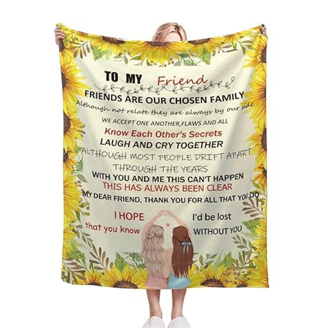 Amazon To My Friend Blanket Sunflower Best Friend Throw Blanket