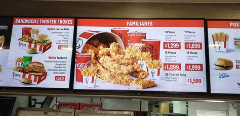 Carta Del Restaurante Kentucky Fried Chicken Higuey