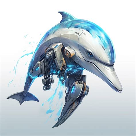 Premium Photo | There is a robot dolphin that is riding a robot dolphin ...