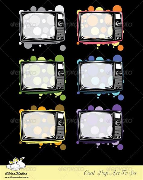 Cool Vintage Pop TV Set Vector | Vector, Tv sets, Vintage