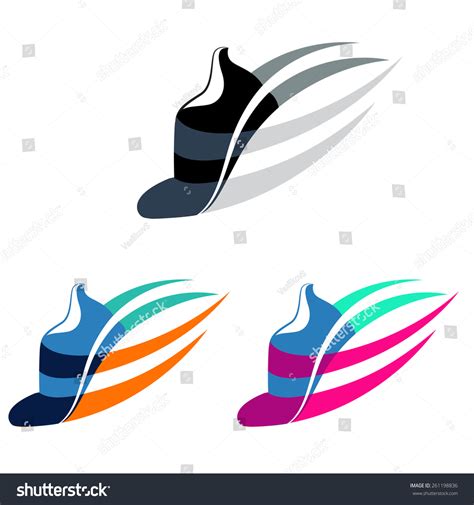 Vector Illustration Sport Shoes Sign Color Stock Vector (Royalty Free ...