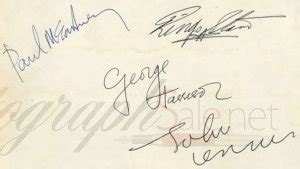 The Beatles Autographs Value How much Beatles Autographs worth