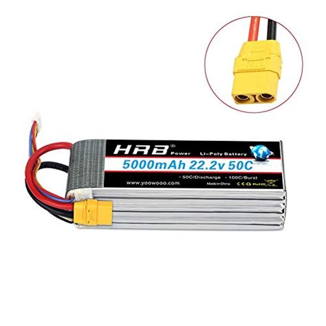 HRB 5000mAh 50C 6S 22 2v RC Lipo Battery XT90 Plug For DJI Align T