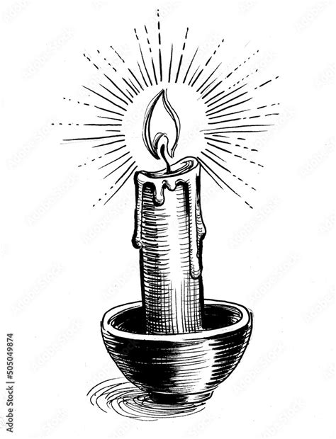 Burning Candle Sketch