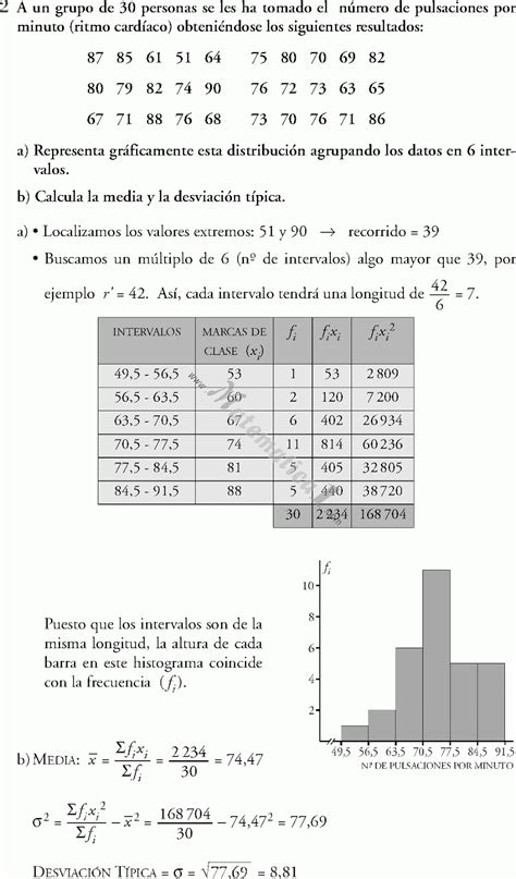 Estadistica Descriptiva E Inferencial Ejercicios Resueltos De Secundaria Eso