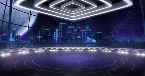 Futuristic Virtual Tv Show Background Ideal For Fantasy Concept Tv