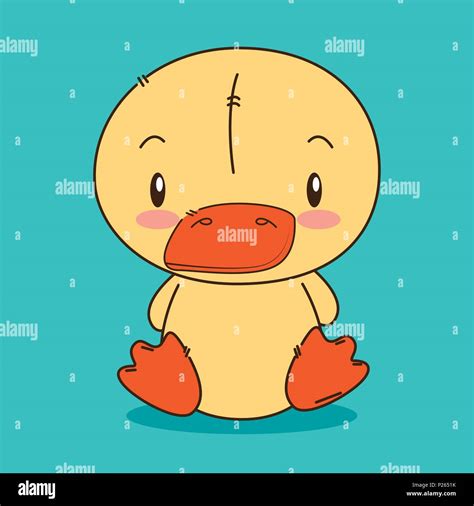 Cute And Little Duck Character Stock Vector Image And Art Alamy