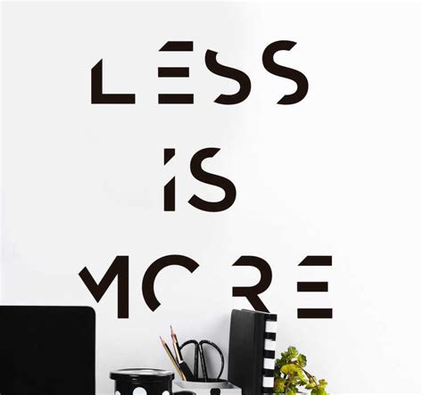 Less Is More Wall Art Sticker Tenstickers