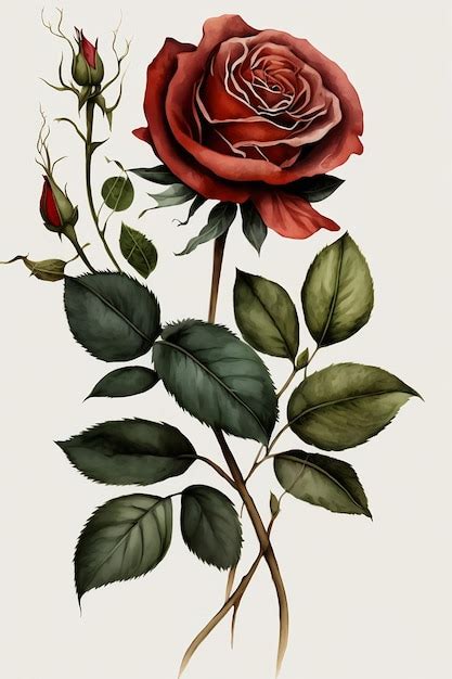 Premium Photo Single Red Rose On White Background