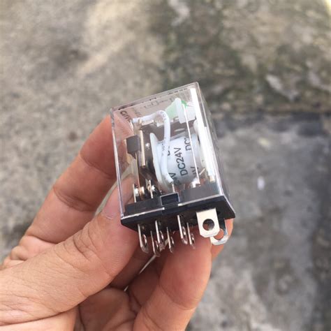 Rơ le kính LY2N J relay trung gian 8 chân dẹp lớn có đèn giá rẻ điện