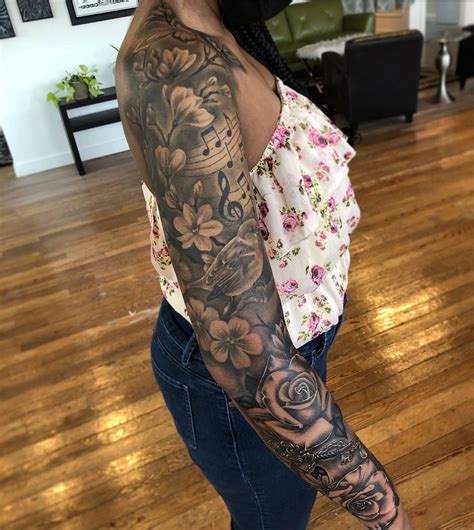 arm tattoos for woman | tattoo design | Feminine tattoo sleeves, Sleeve ...