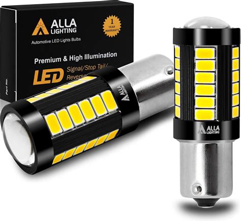 Alla Lighting 2800lm 7506 1156 LED White LED Bulbs Xtreme Super Bright