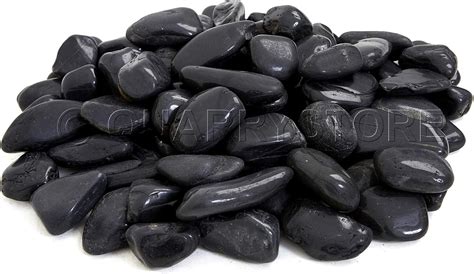 Quarrystore Black Polished Decorative Garden Pebbles Approximately