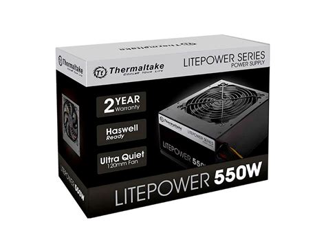 FUENTE DE PODER THERMALTAKE 550W ATX, LITEPOWER NO MODULAR, COLOR NEGRO ...