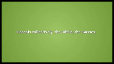 Rascality Meaning - YouTube