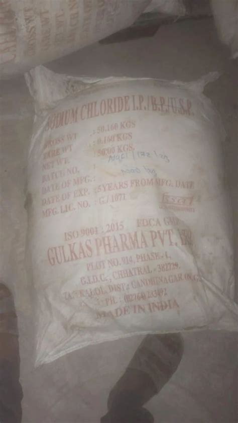 Sodium Chloride Ip Grade 99 50 Kg Bag At Rs 45 Kg In Ahmedabad ID