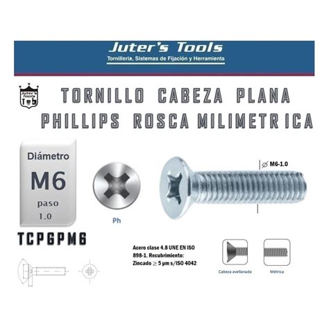 Tornillo Cabeza Plana Phillips M