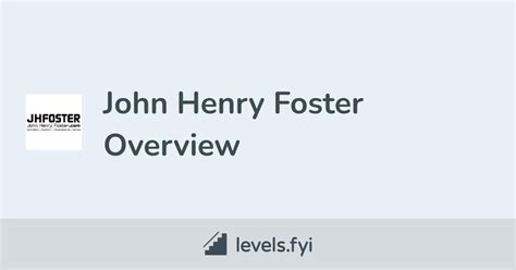 John Henry Foster Careers | Levels.fyi