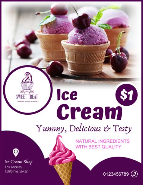 Ice Cream Poster Template Postermywall