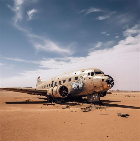 Premium AI Image | an old plane with graffiti on the side of it