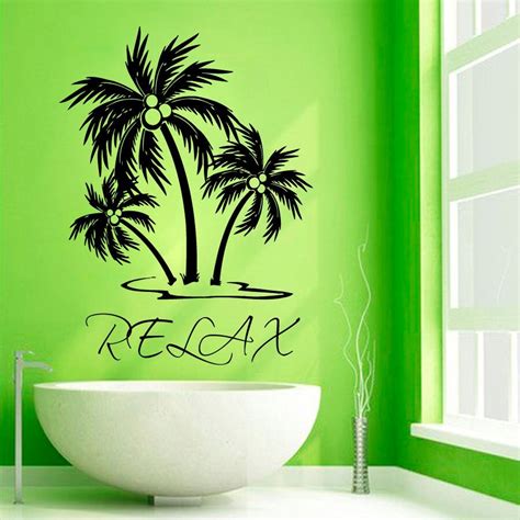 Palm Tree Wall Decals Relax Wall Words Palms Vinyl Sticker