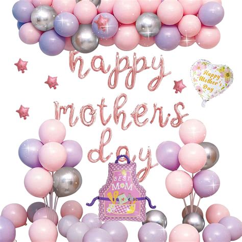 Artaubrey 46 Pcs Happy Mothers Day Balloon Decorations Set