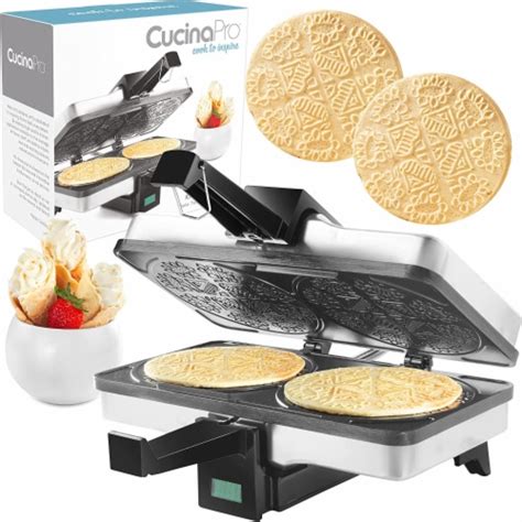 CucinaPro Krumkake Baker By Cucina Pro 100 Non Stick Makes Two