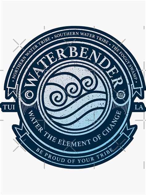 Atla Waterbender Symbol Avatar The Last Airbender Inspired Design