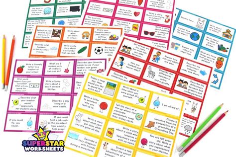 Writing Prompts Superstar Worksheets