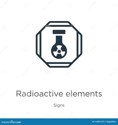 Vettore Dell Icona Degli Elementi Radioattivi Icona Di Elementi