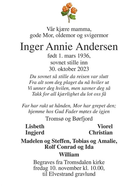 Inger Annie Andersen IMI Tromsø Begravelsesbyrå AS