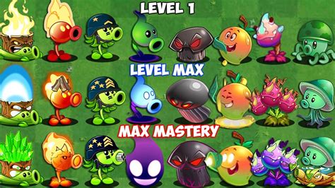 Every Pea And New Plants Level 1 Vs Max Vs M200 Who Will Win Pvz 2 Plant Vs Plant Youtube