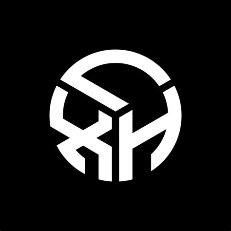LXH letter logo design on black background. LXH creative initials ...
