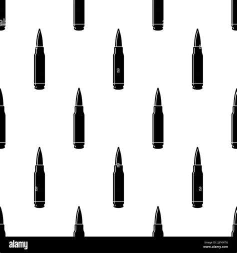 Bullet Cartridge Icon Seamless Pattern, Round, Firearm Ammunition ...