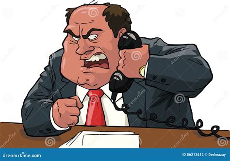 Angry Boss Stock Vector Illustration Of Furious Character 56212612