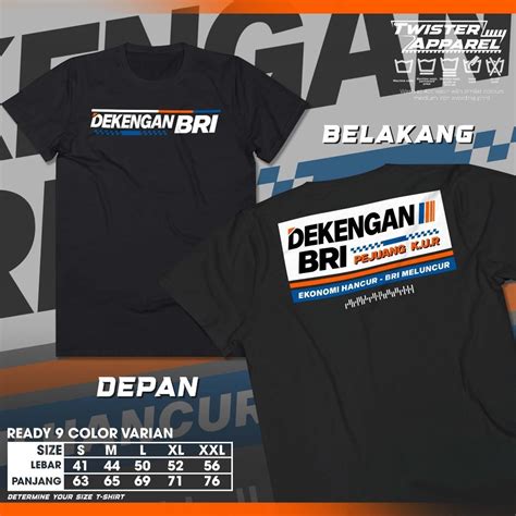 Jual Kaos Dekengan BRI Ekonomi Hancur BRI Meluncur Baju Distro Dekengan