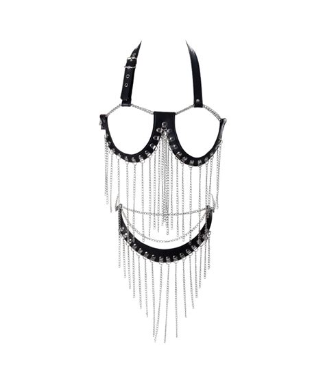 Lingerie Style Cuir Vinyle Femme Ensemble Lingerie Ouverte En