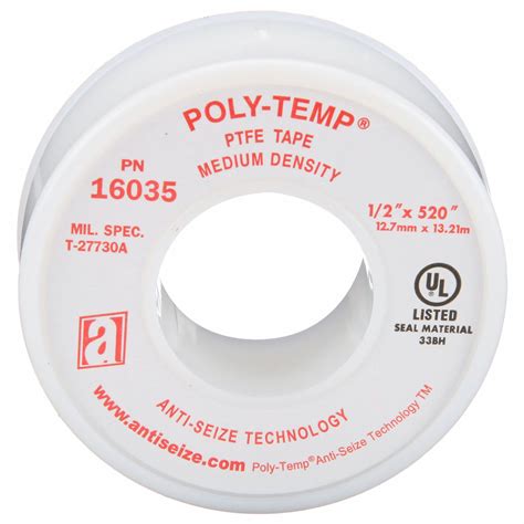 ANTI SEIZE TECH POLY TEMP MD Med Density Thread Sealant Tape