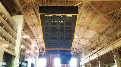 The Old Boston Garden Scoreboard Has Been Hanging From The Ceiling