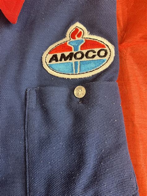 Sold Fs Amoco Service Station Attendant Uniform Shirt Size Large 38