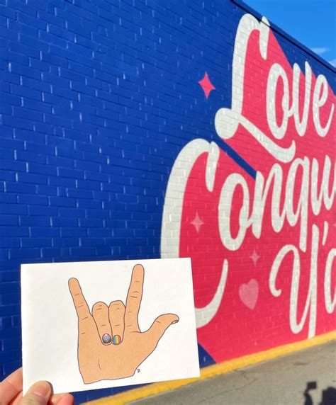 I Love You American Sign Language Greeting Card LGBTQIA Rainbow Gay Pride ASL Love