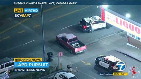 LAPD chase pickup truck through the San Fernando Valley - Mindovermetal ...