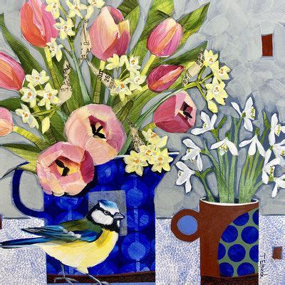 Still Life With Birds Tracey Elphick Mixed Media Artist Cirencester