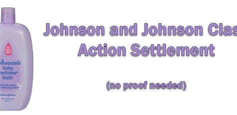 Johnson And Johnson Class Action Settlement Mommy Articles Freebies